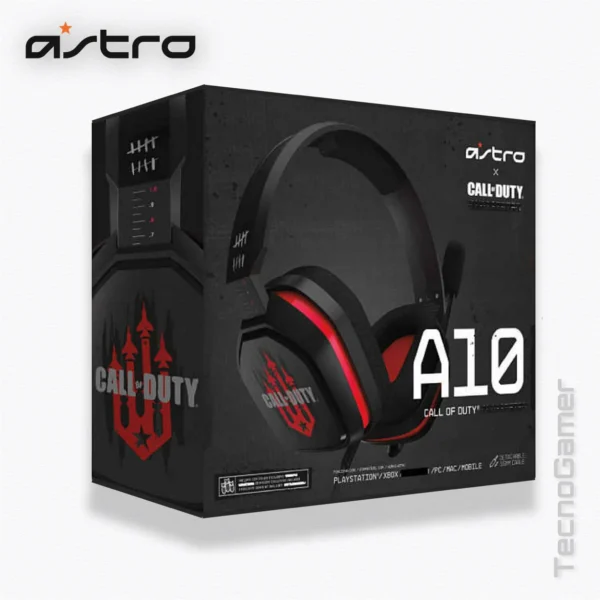 Audífono ASTRO A10 CALL OF DUTY BLACK/RED - Image 2