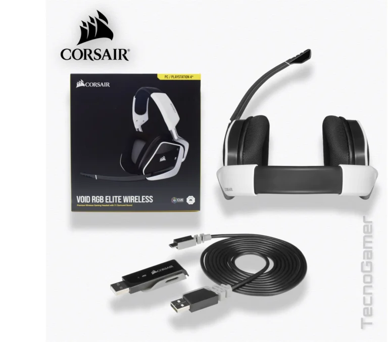 Audífono CORSAIR VOID RGB ELITE WIRELESS WHITE