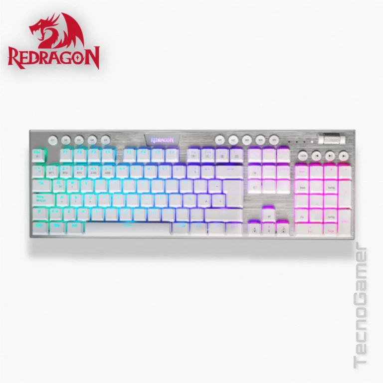 Teclado REDRAGON HORUS 100% WIRELESS WHITE