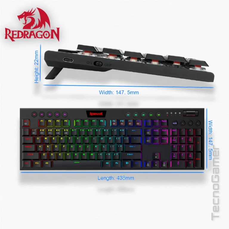 Teclado REDRAGON HORUS 100% WIRELESS BLACK