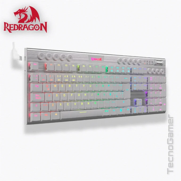 Teclado REDRAGON HORUS 100% BLANCO