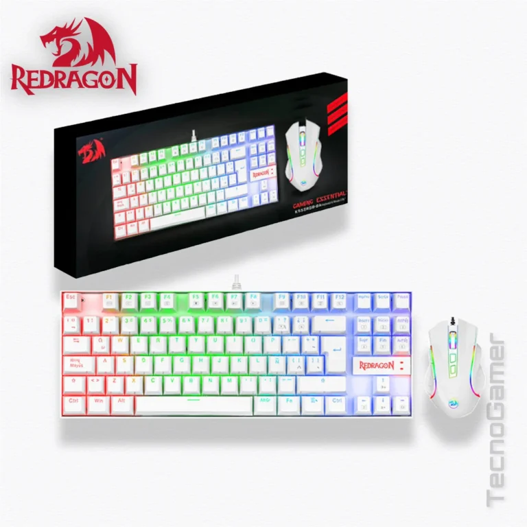 Combo REDRAGON GAMING ESSENTIALS K552 RGB WHITE (kumara + griffin)