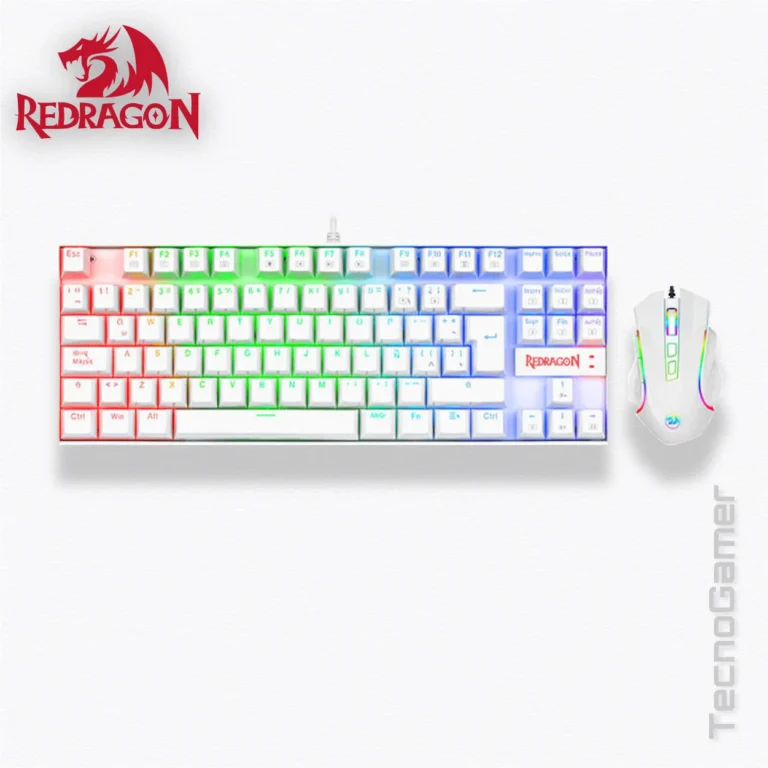 Combo REDRAGON GAMING ESSENTIALS K552 RGB WHITE (kumara + griffin)