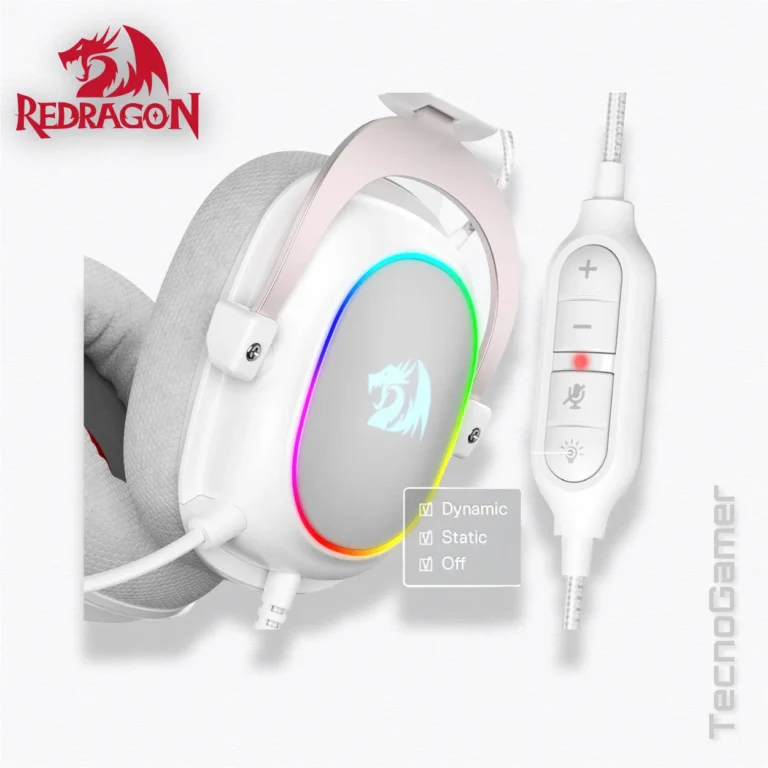 Audifono REDRAGON ZEUS X RGB WHITE USB