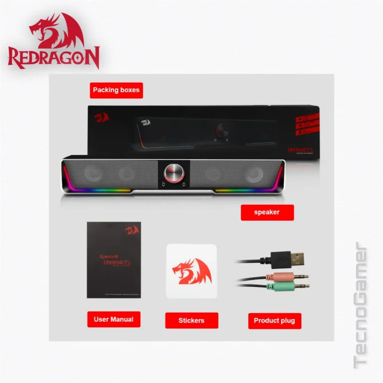 Parlante REDRAGON Barra de sonido Darknets GS570