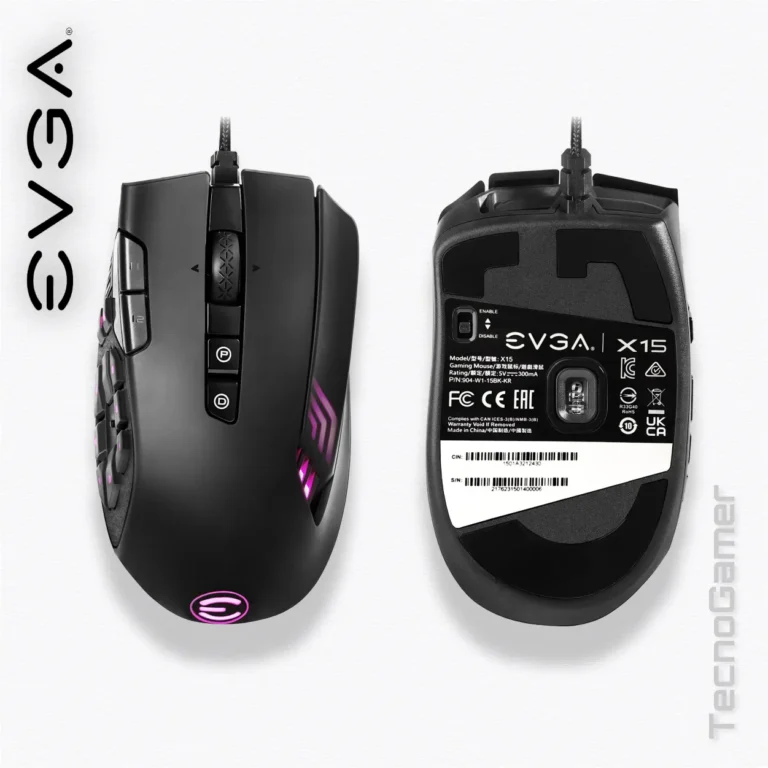 Mouse EVGA X15 MMO RGB ergonómico (20 botones)