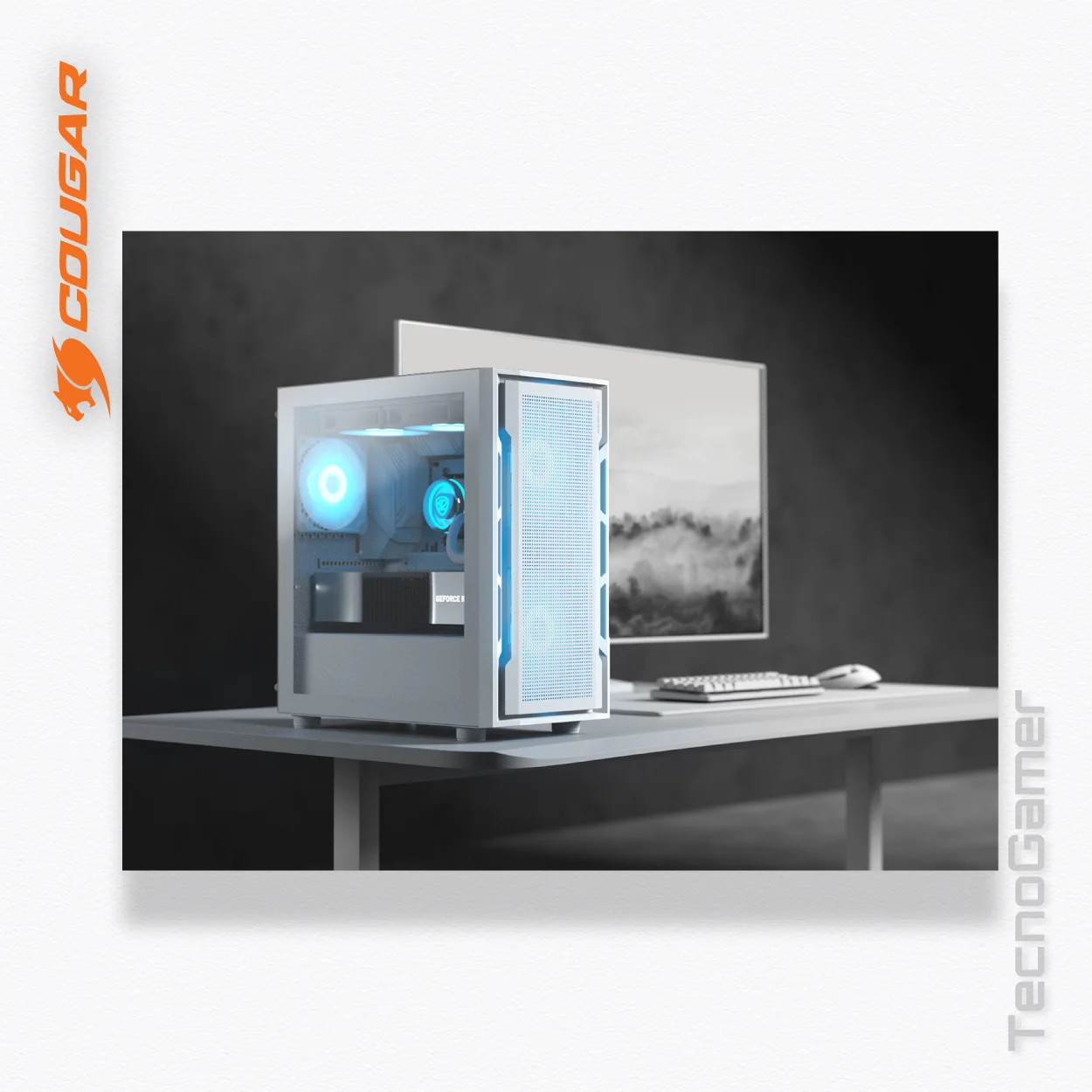 Case Cougar Uniface Mini RGB White - Imagen 3
