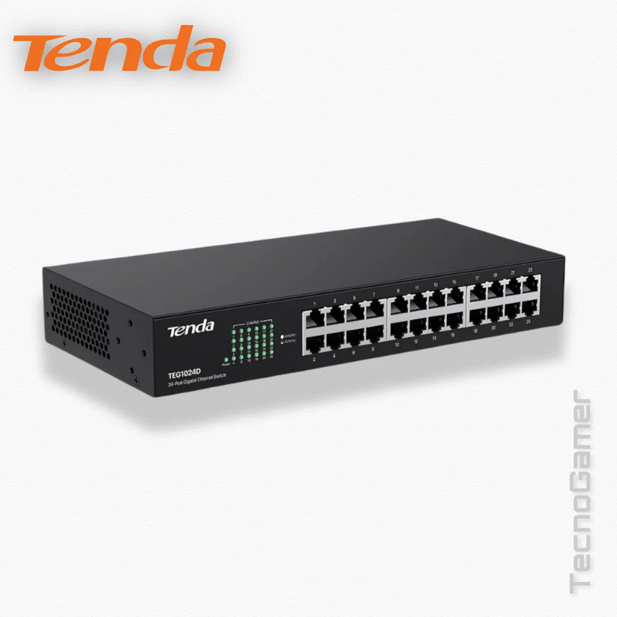 Switch Tenda TEG1024D 24 PUERTOS GIGABIT METALICO DESKTOP/RACKEABLE - Imagen 2