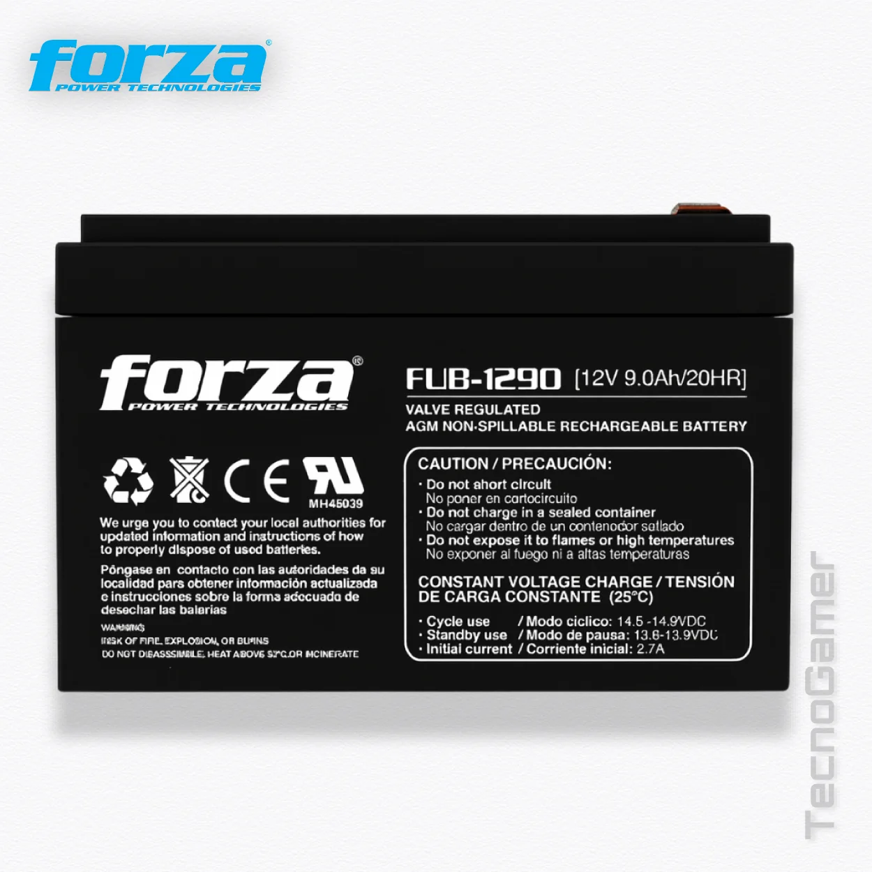 Batería UPS FORZA FUB, 1290 (12V, 9Ah), plomo ácido sellada