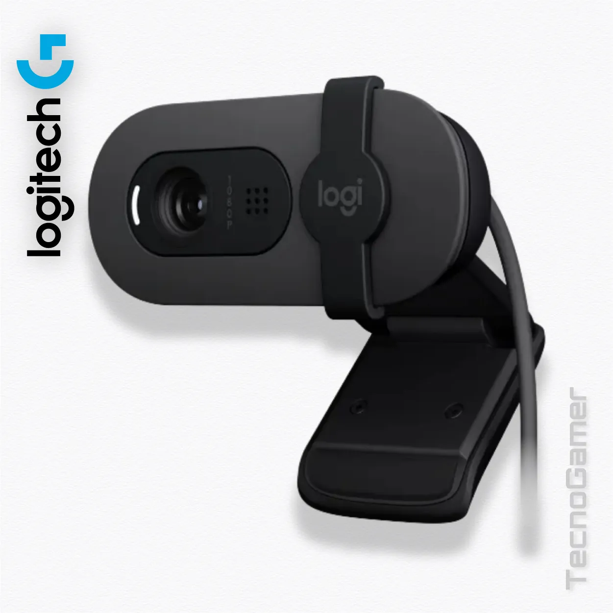 Cámara Web Logitech BRIO 100 FHD 1080p USB A vista alternativa