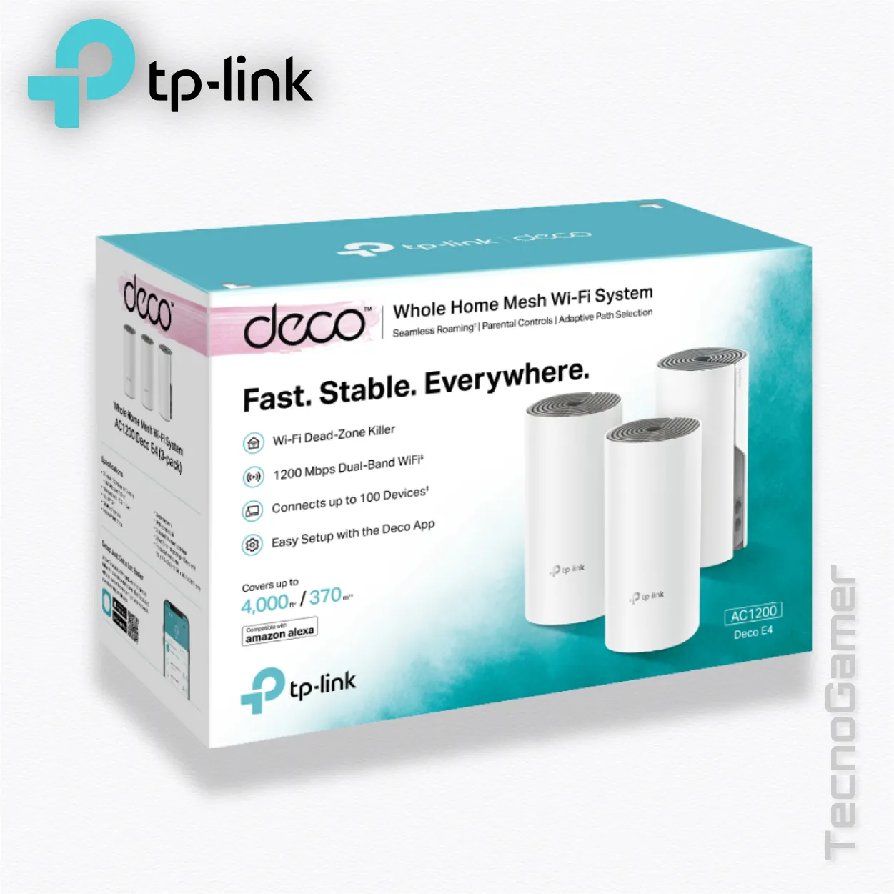 WiFi Mesh Tplink Deco E4 (3-pack) smart home – AC1200 - Imagen 3