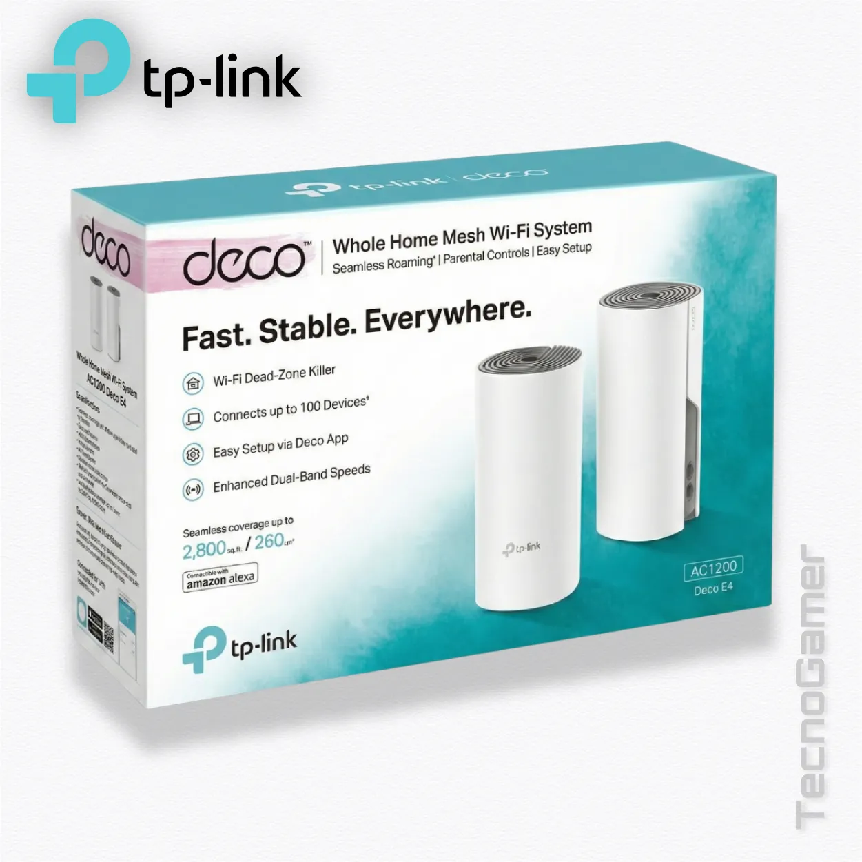 WiFi Mesh Tplink Deco E4 (2-pack) smart home, AC1200 - Imagen 3