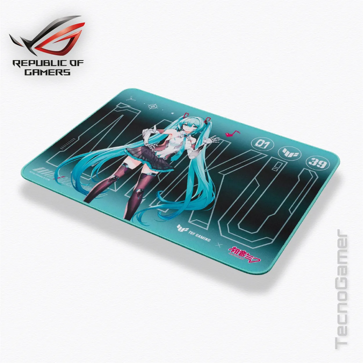 Padmouse ASUS TUF Gaming NC-19 P1 MIKU (400mm x 260 mm) - Imagen 2