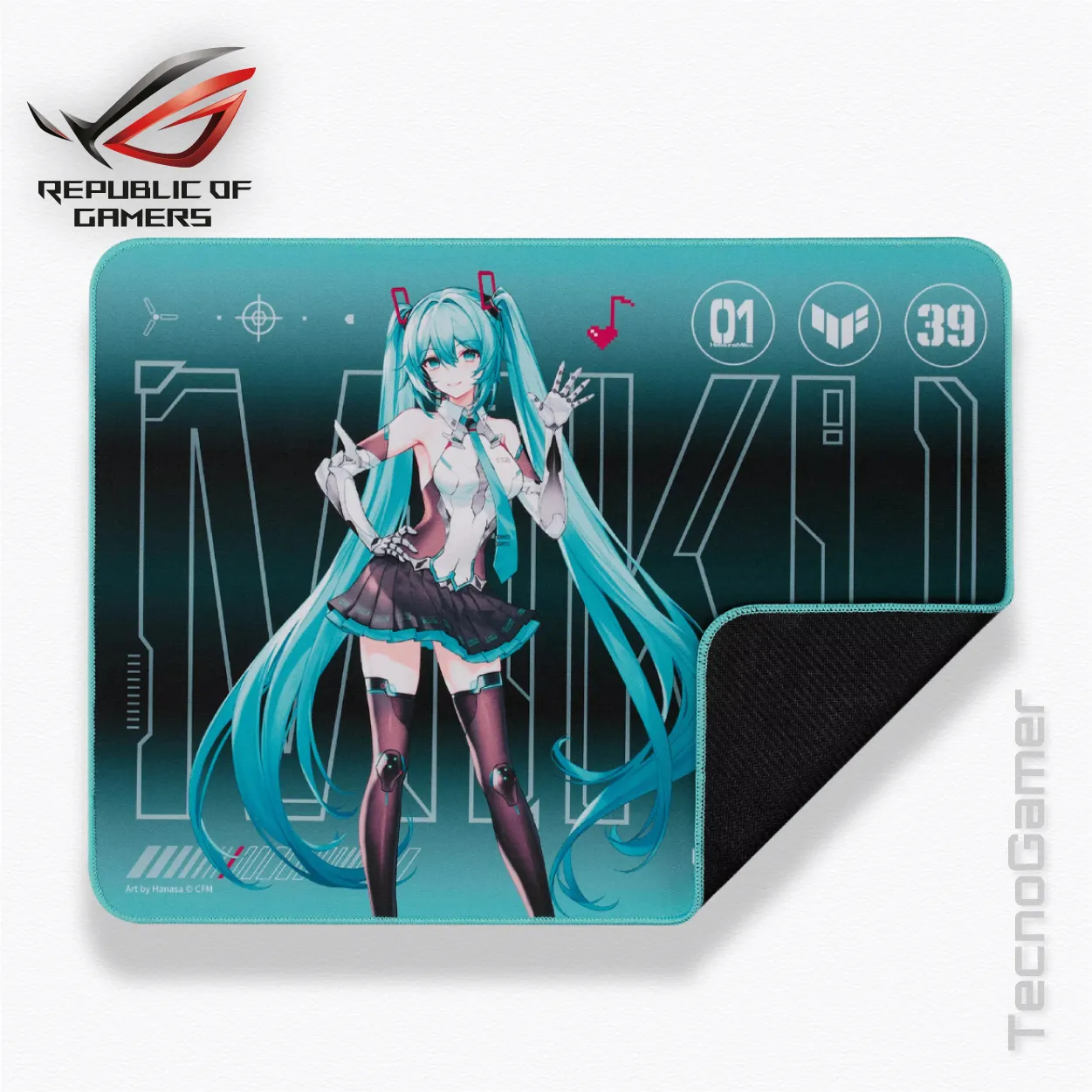 Padmouse ASUS TUF Gaming NC-19 P1 MIKU (400mm x 260 mm) - Imagen 4
