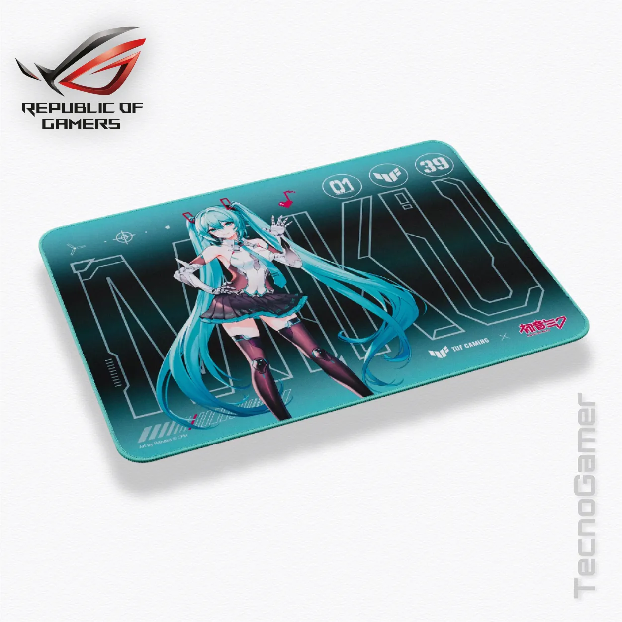 Padmouse ASUS TUF Gaming NC-19 P1 MIKU (400mm x 260 mm) - Imagen 5