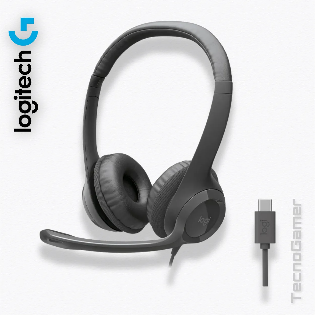 Audifono Logitech H390 MIDNIGHT BLACK USB-C