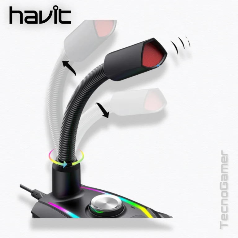 Microfono Havit GAMENOTE GK56 RGB,USB